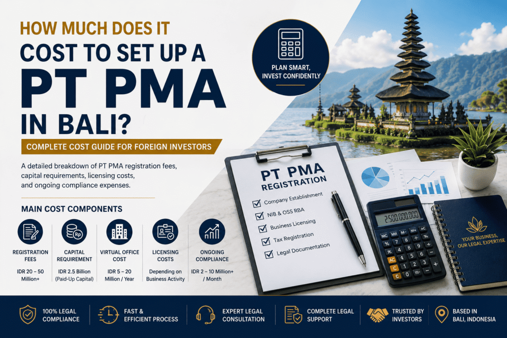 PT PMA Setup Cost Bali How Much Does It Cost to Set Up a PT PMA in Bali-Bali Legal ID