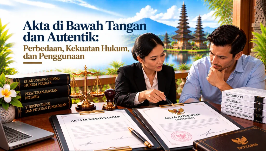Akta di Bawah Tangan dan Autentik: Perbedaan, Kekuatan Hukum, dan Penggunaan