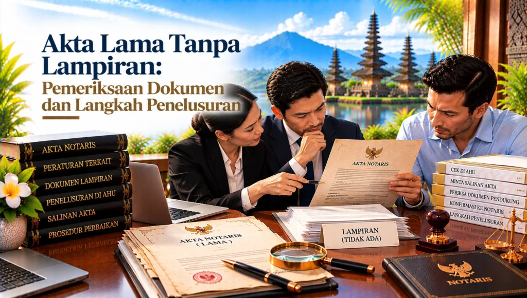 Akta Lama Tanpa Lampiran: Pemeriksaan Dokumen dan Langkah Penelusuran