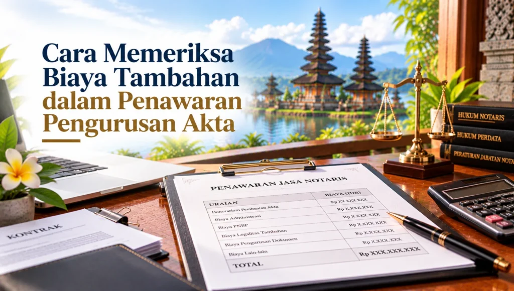 biaya tambahan pengurusan akta — Cara Memeriksa Biaya Tambahan dalam Penawaran Pengurusan Akta