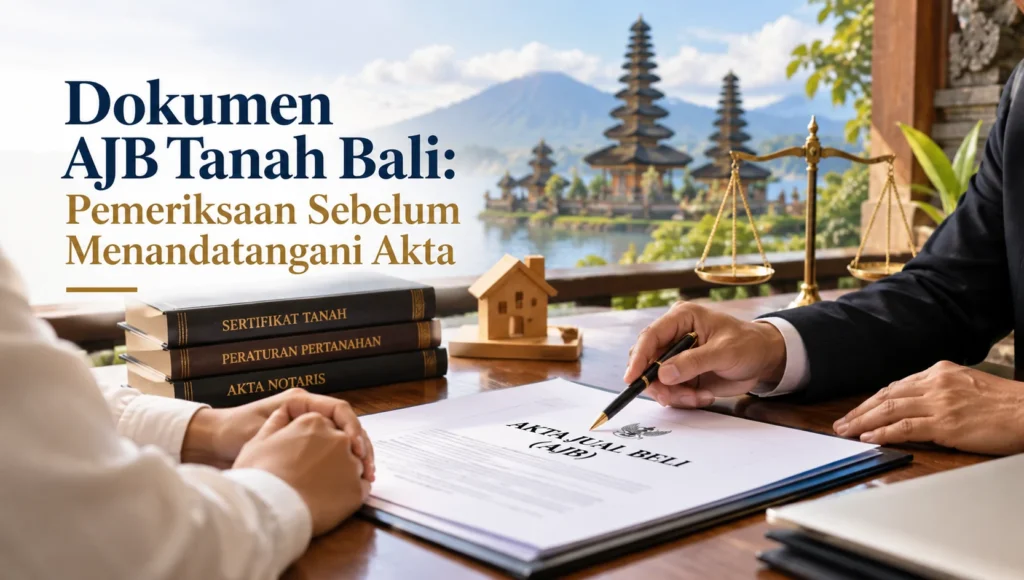 Dokumen AJB Tanah Bali: Pemeriksaan Sebelum Menandatangani Akta