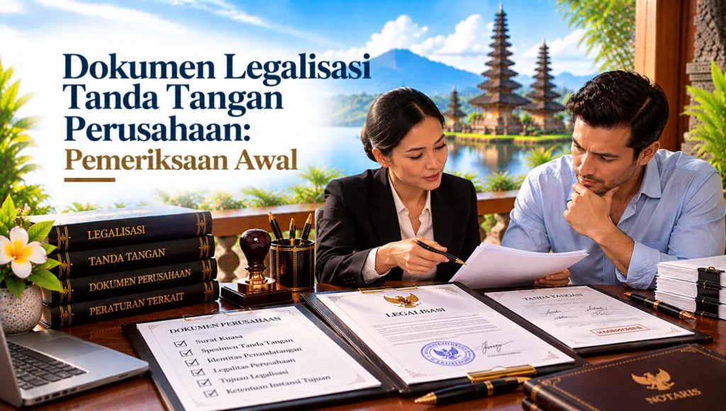 Dokumen Legalisasi Tanda Tangan Perusahaan: Pemeriksaan Awal