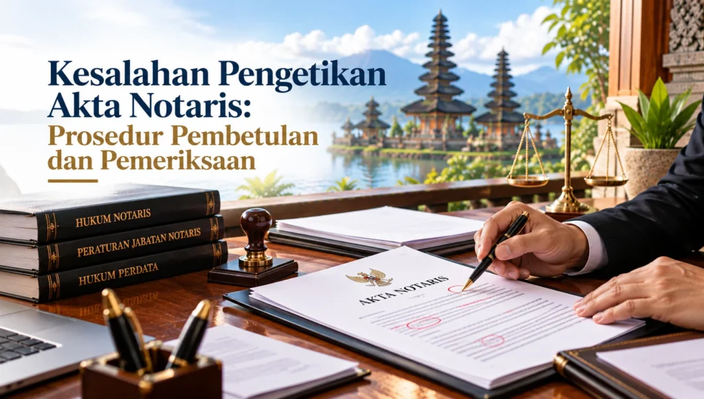 Kesalahan Pengetikan Akta Notaris: Prosedur Pembetulan dan Pemeriksaan