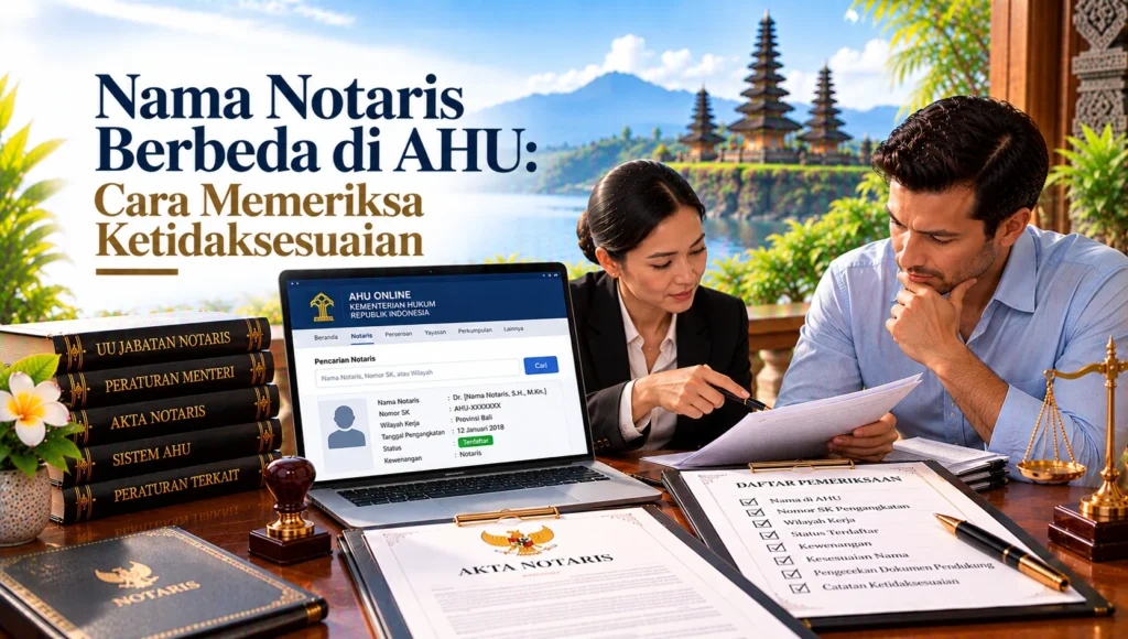 Nama Notaris Berbeda di AHU: Cara Memeriksa Ketidaksesuaian