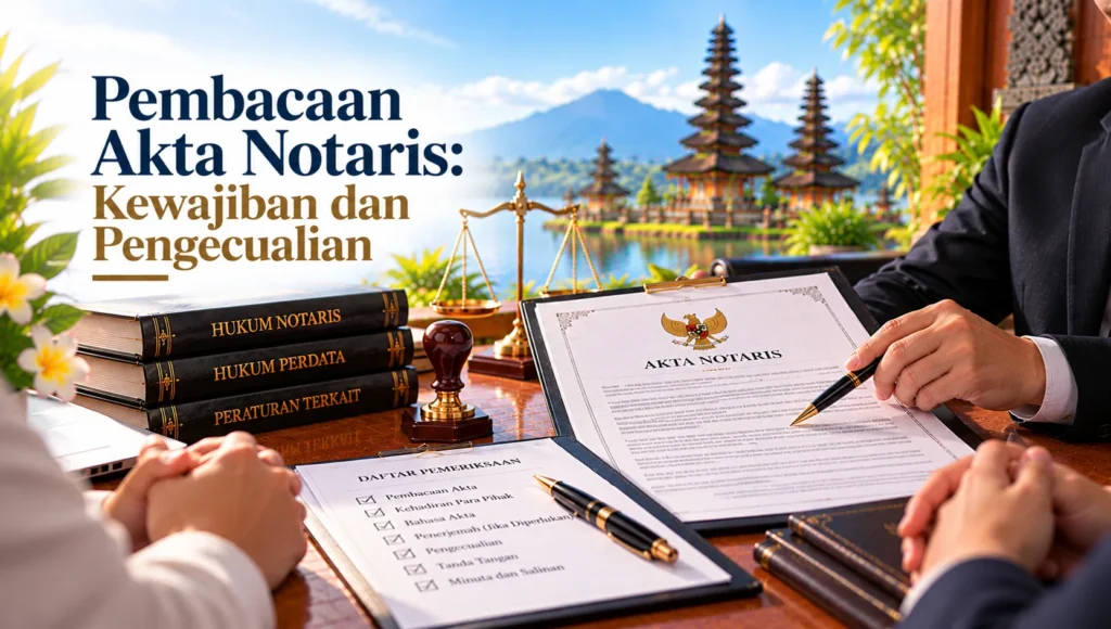 Pembacaan Akta Notaris: Kewajiban dan Pengecualian
