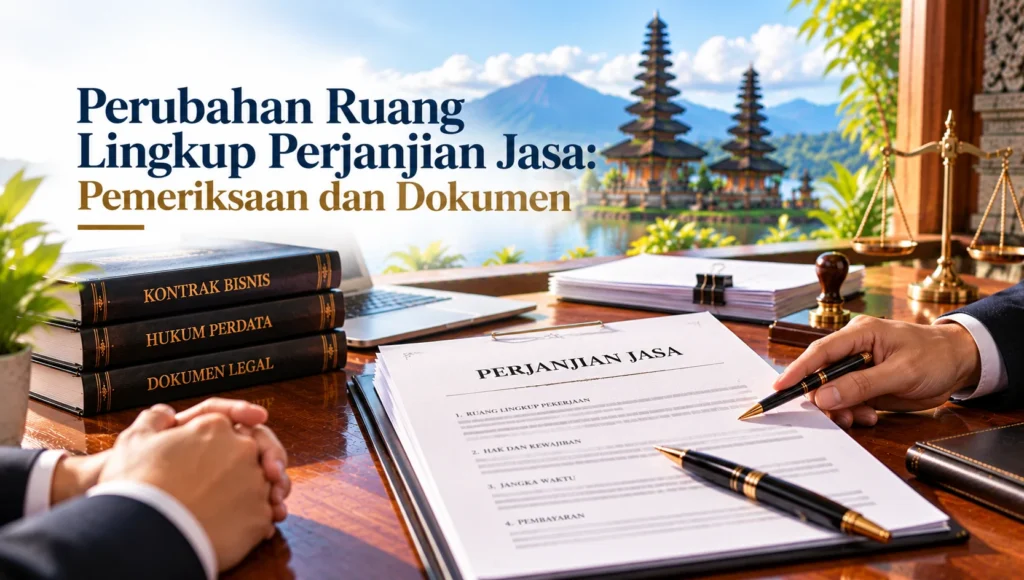 Perubahan Ruang Lingkup Perjanjian Jasa: Pemeriksaan dan Dokumen