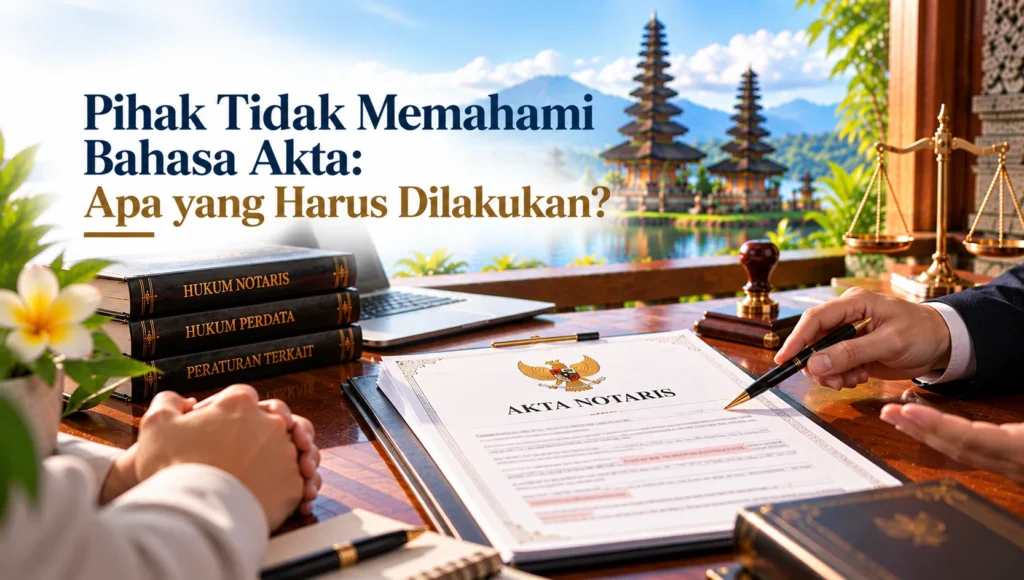 Pihak Tidak Memahami Bahasa Akta: Apa yang Harus Dilakukan?