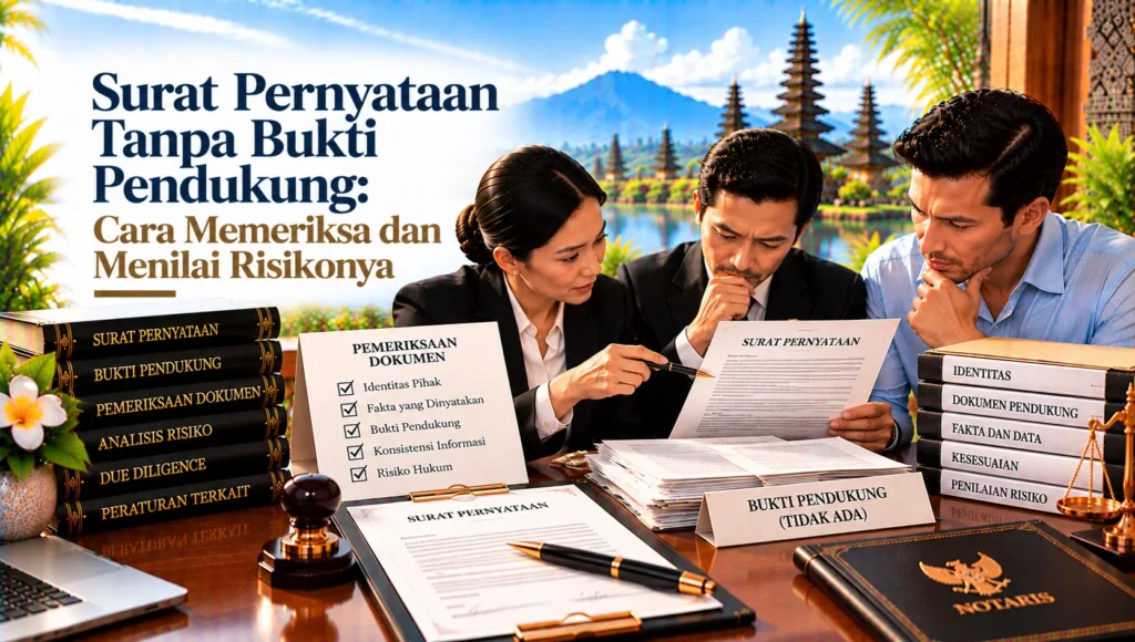 Surat Pernyataan Tanpa Bukti Pendukung: Cara Memeriksa dan Menilai Risikonya