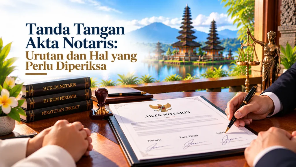 Tanda Tangan Akta Notaris: Urutan dan Hal yang Perlu Diperiksa