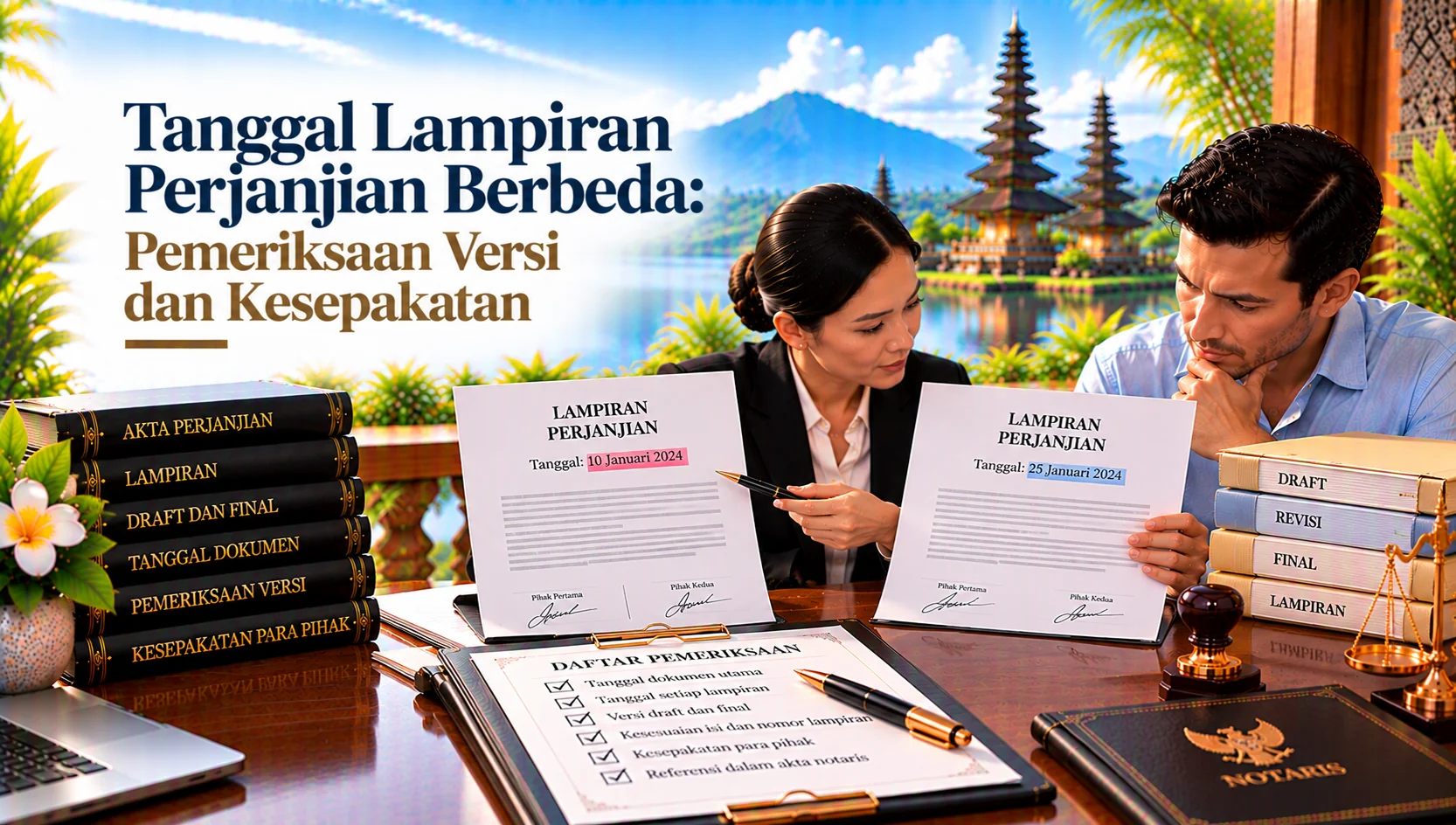 tanggal lampiran perjanjian berbeda — Tanggal Lampiran Perjanjian Berbeda: Pemeriksaan Versi dan Kesepakatan