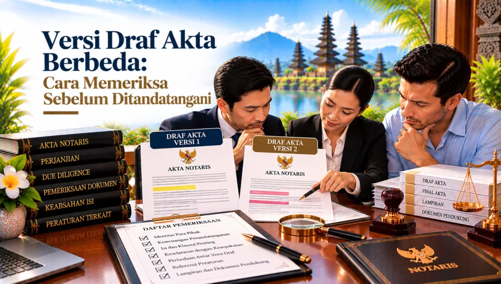 Versi Draf Akta Berbeda: Cara Memeriksa Sebelum Ditandatangani